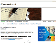 Tablet Screenshot of boersennotizbuch.de